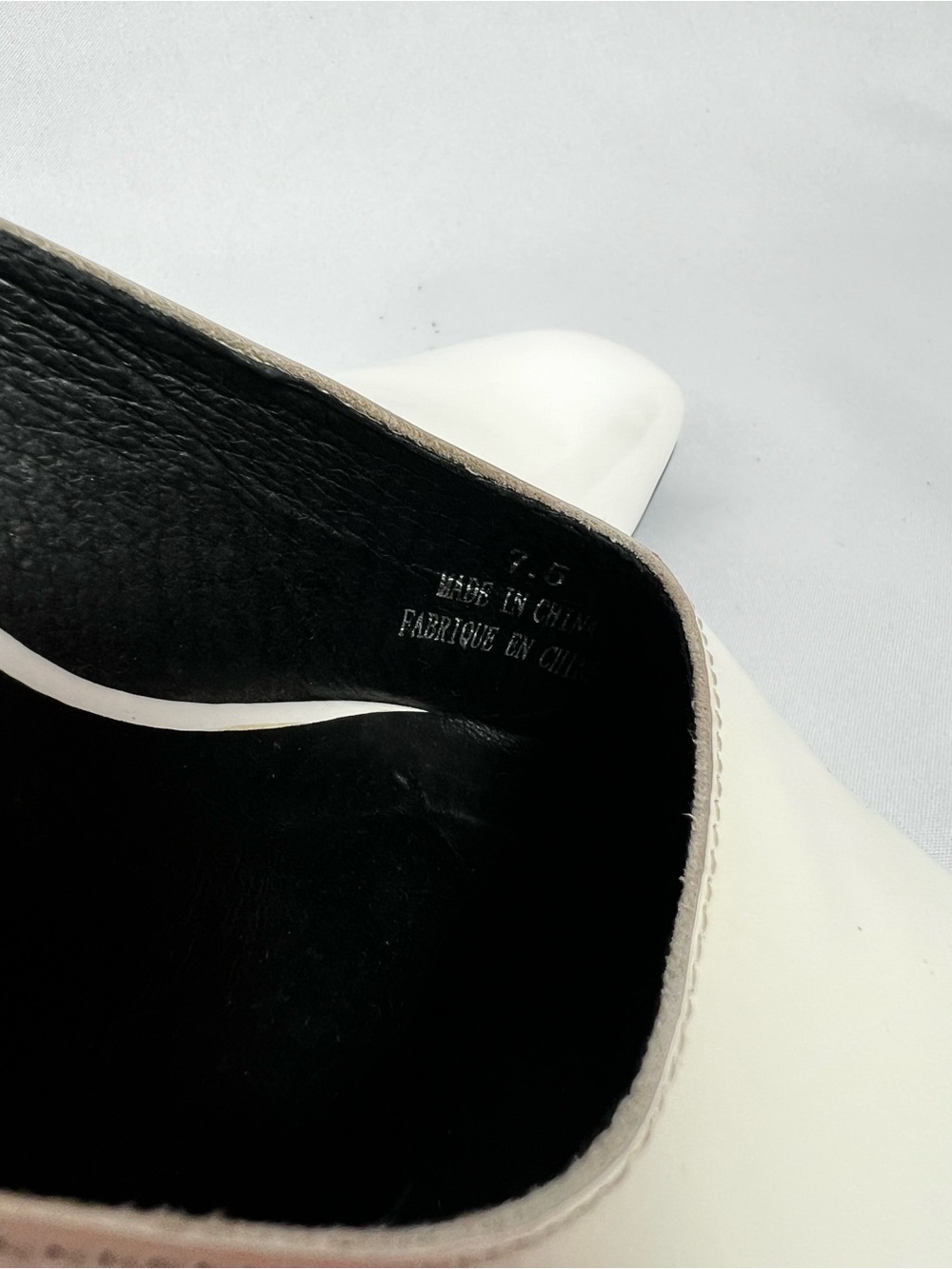 Jeffrey Campbell Sculptural Mule Heels White Chrome Square Toe Size 7.5 - Picture 6 of 9